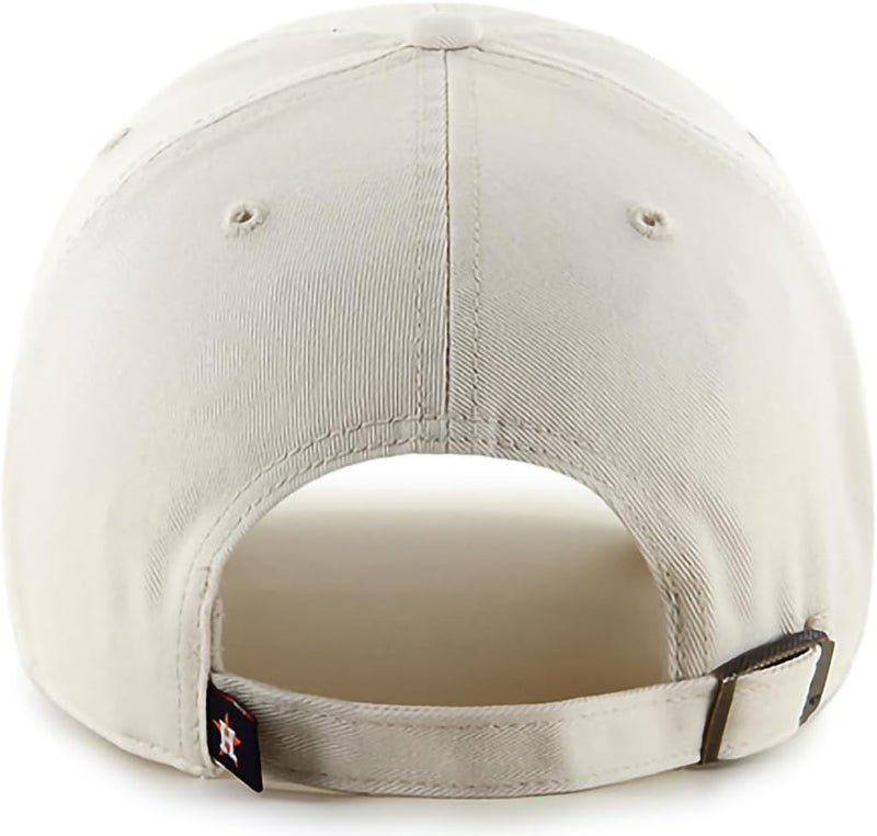 47 Brand MLB Natural Primary Logo Clean Up Adjustable Baseball Cap Hat, Adult One Size Fits All - Image 2